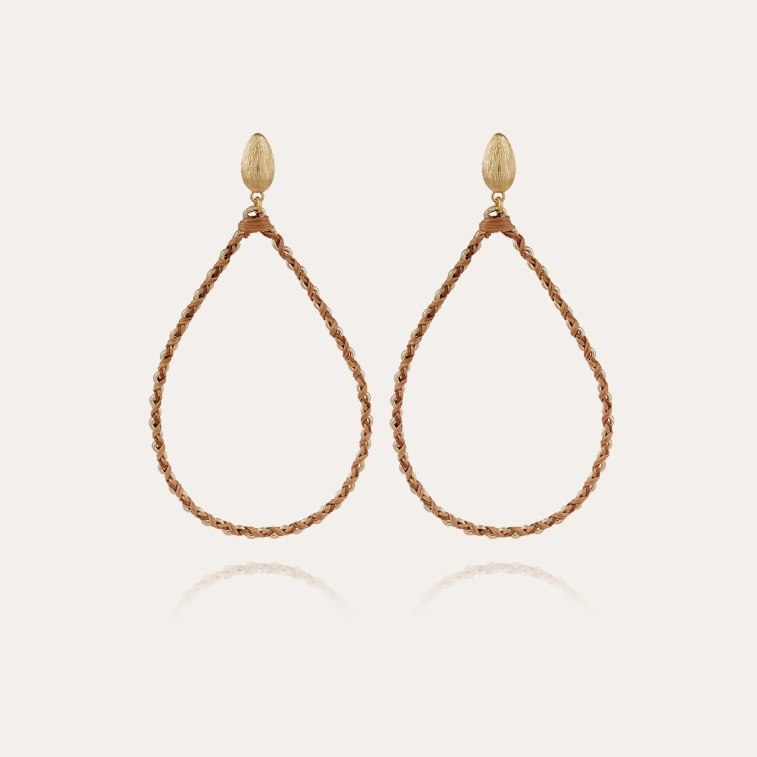 Boucles d'oreilles Beyby grand modèle - Osier
