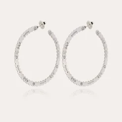 Boucles d'oreilles créoles Bolduc grand modèle