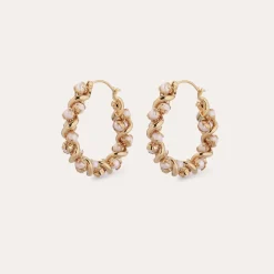 Boucles d'oreilles créoles Eurydice petit modèle - Perles de Culture