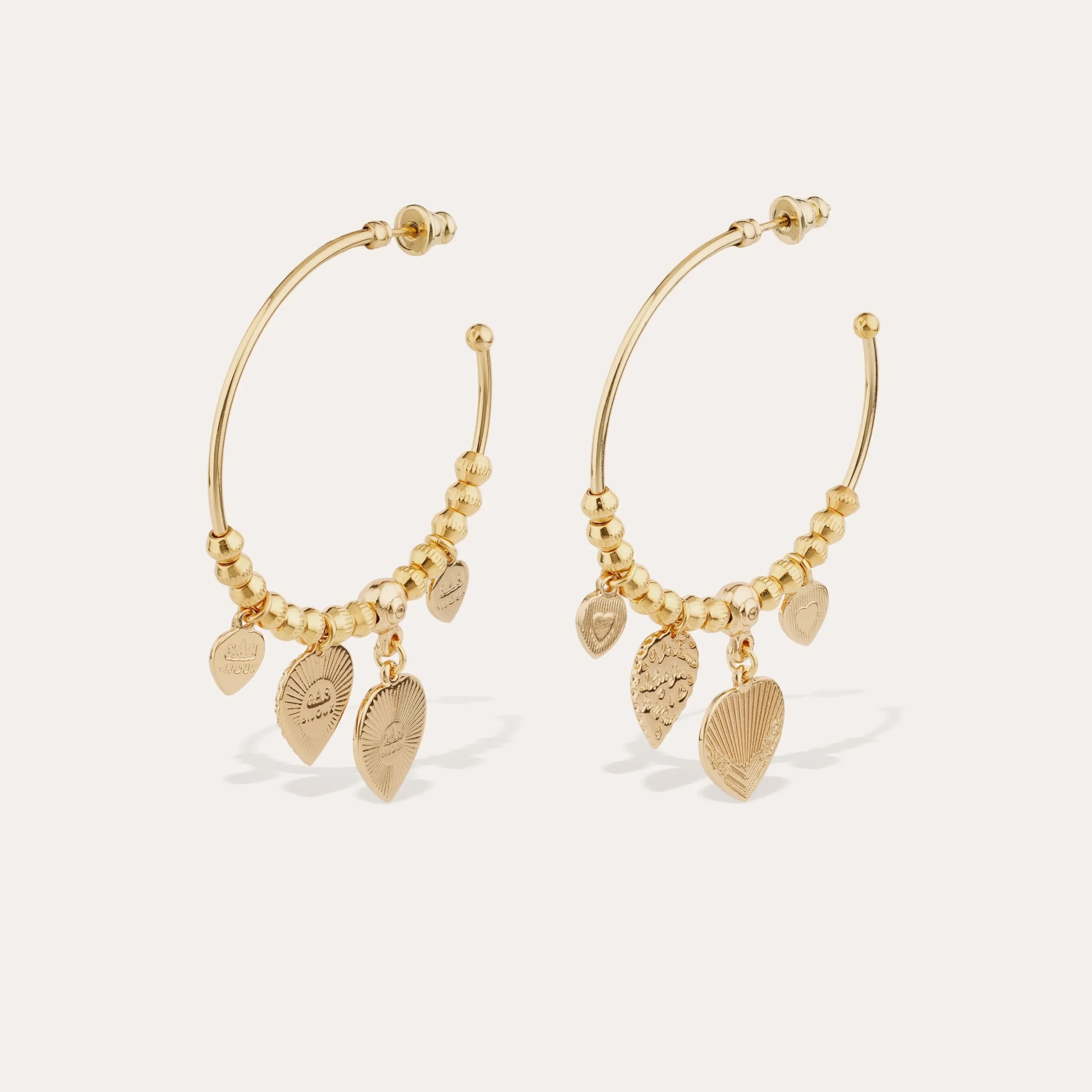 Boucles d'oreilles créoles "I Love you" mini
