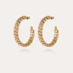 Boucles d'oreilles créoles Izilda strass