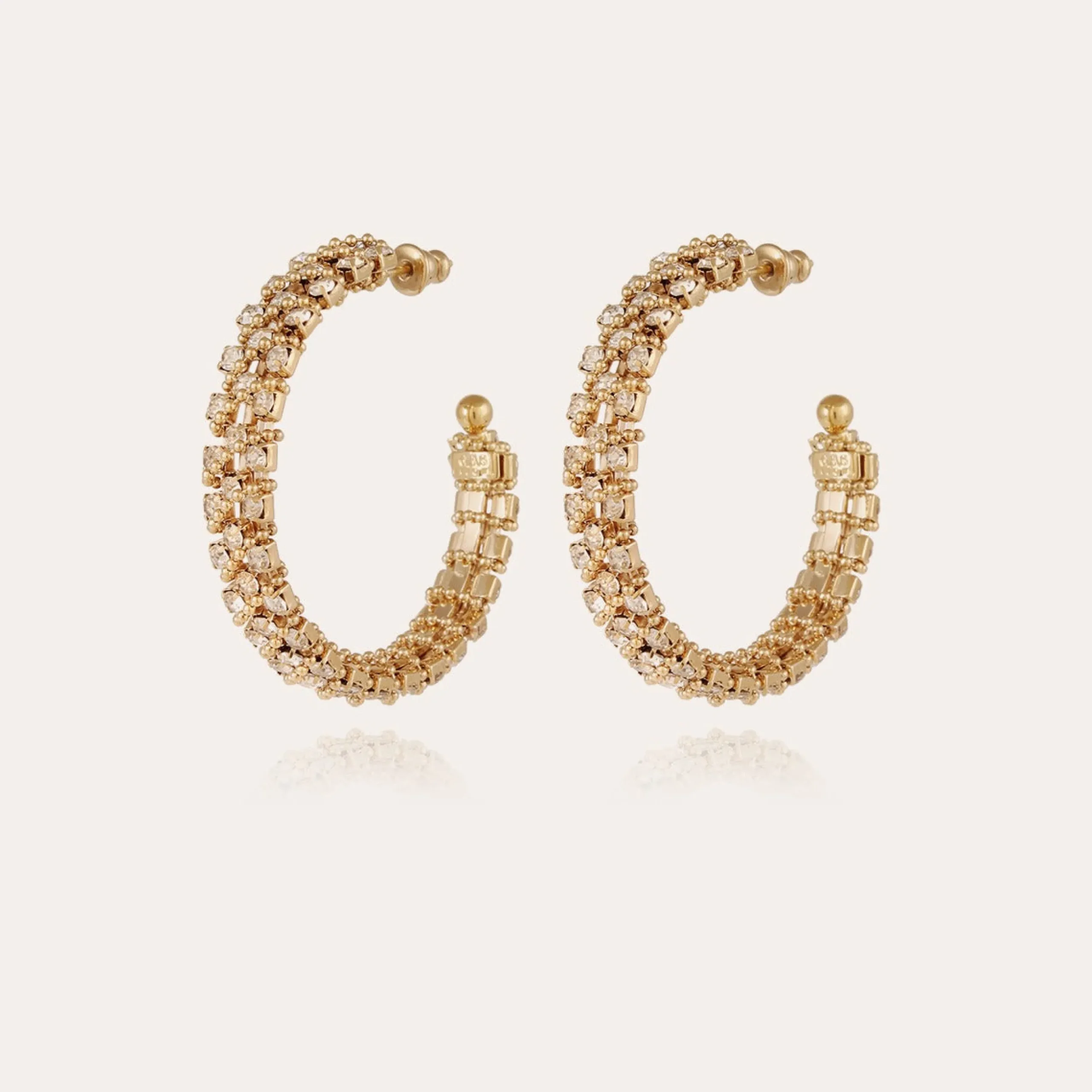 Boucles d'oreilles créoles Izilda strass