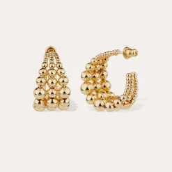 Boucles d'oreilles créoles Multiperla mini