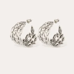 Boucles d'oreilles créoles Olea petit modèle
