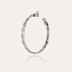 Boucles d'oreilles créoles Tresse moyen modèle