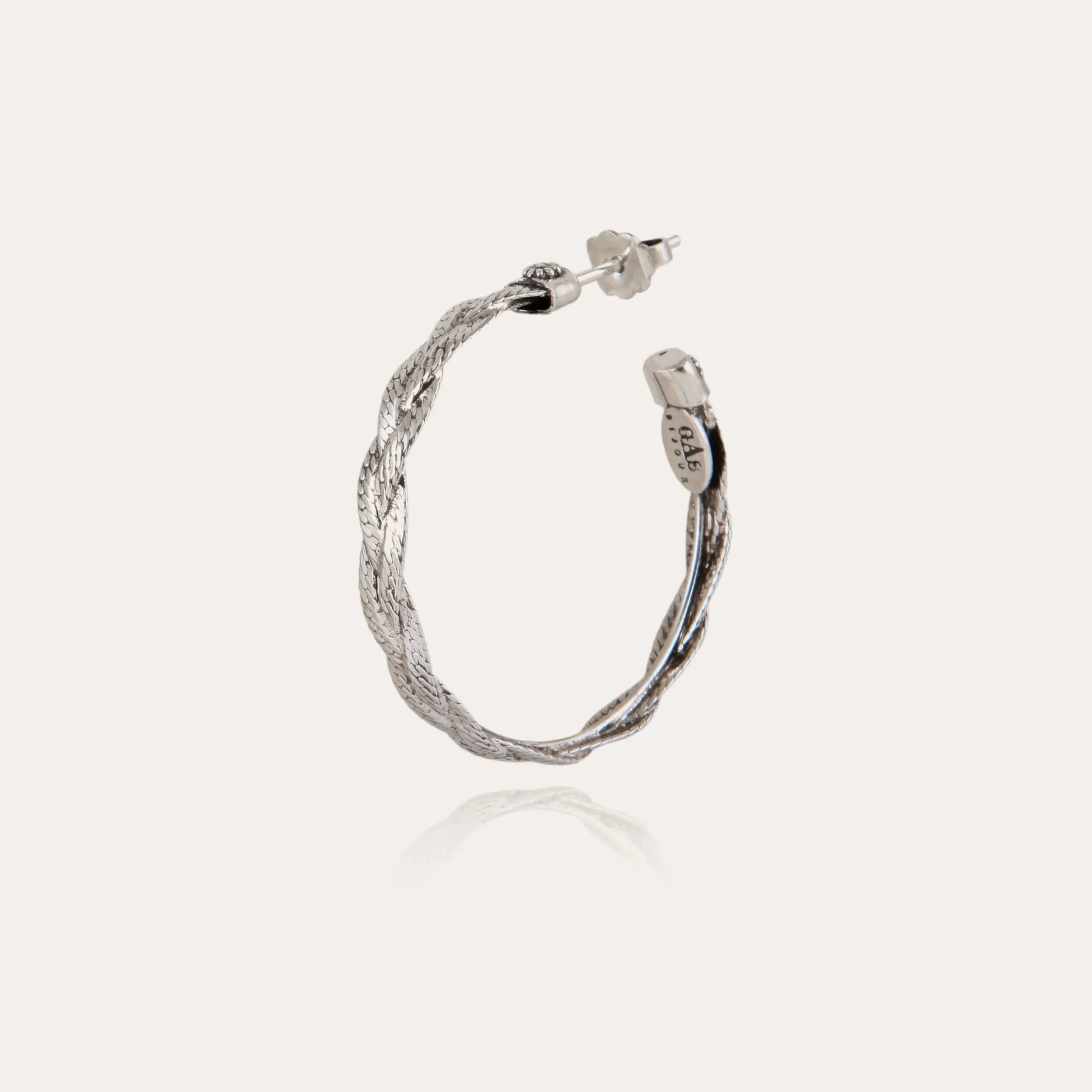 Boucles d'oreilles créoles Tresse petit modèle