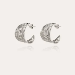 Boucles d'oreilles créoles Wave