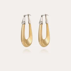 Boucles d'oreilles Écume grand modèle bicolore