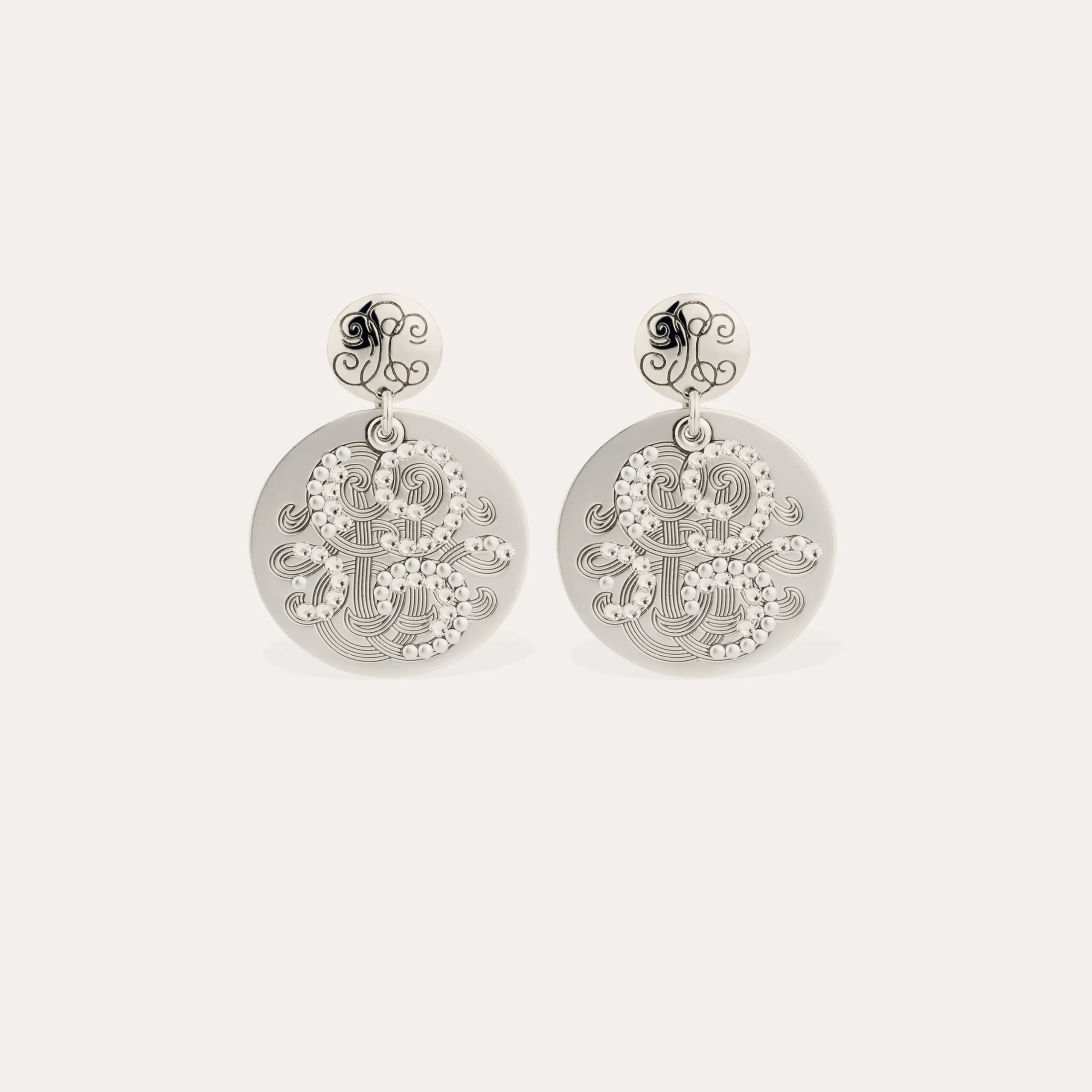 Boucles d'oreilles Diva strass petit modèle