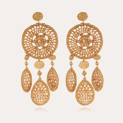 Boucles d'oreilles Fanfaria raphia