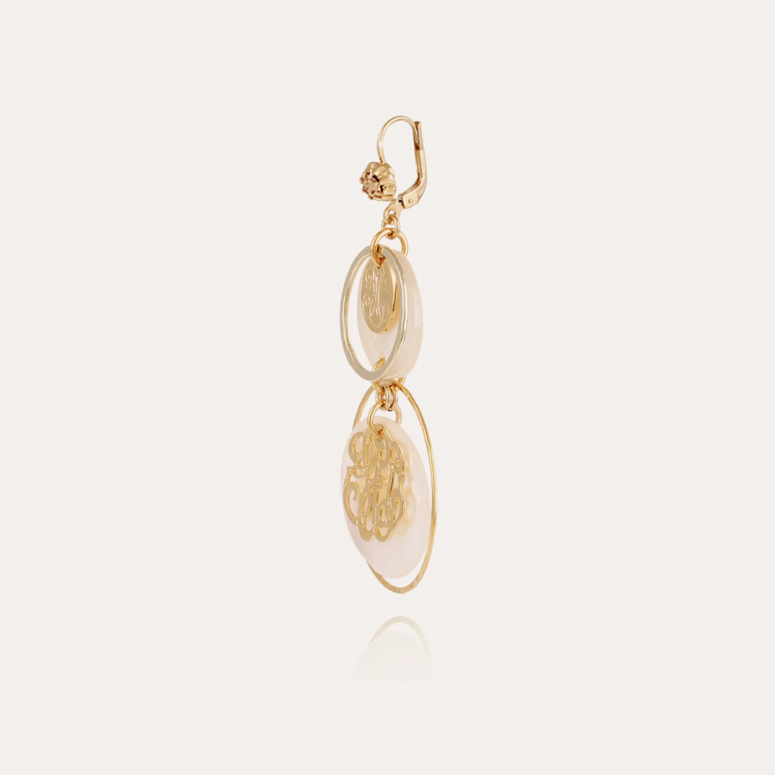 Boucles d'oreilles Idylle petit modèle - Nacre blanche