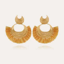 Boucles d'oreilles Luna Wave raphia