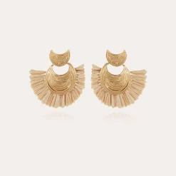 Boucles d'oreilles Luna Wave raphia mini