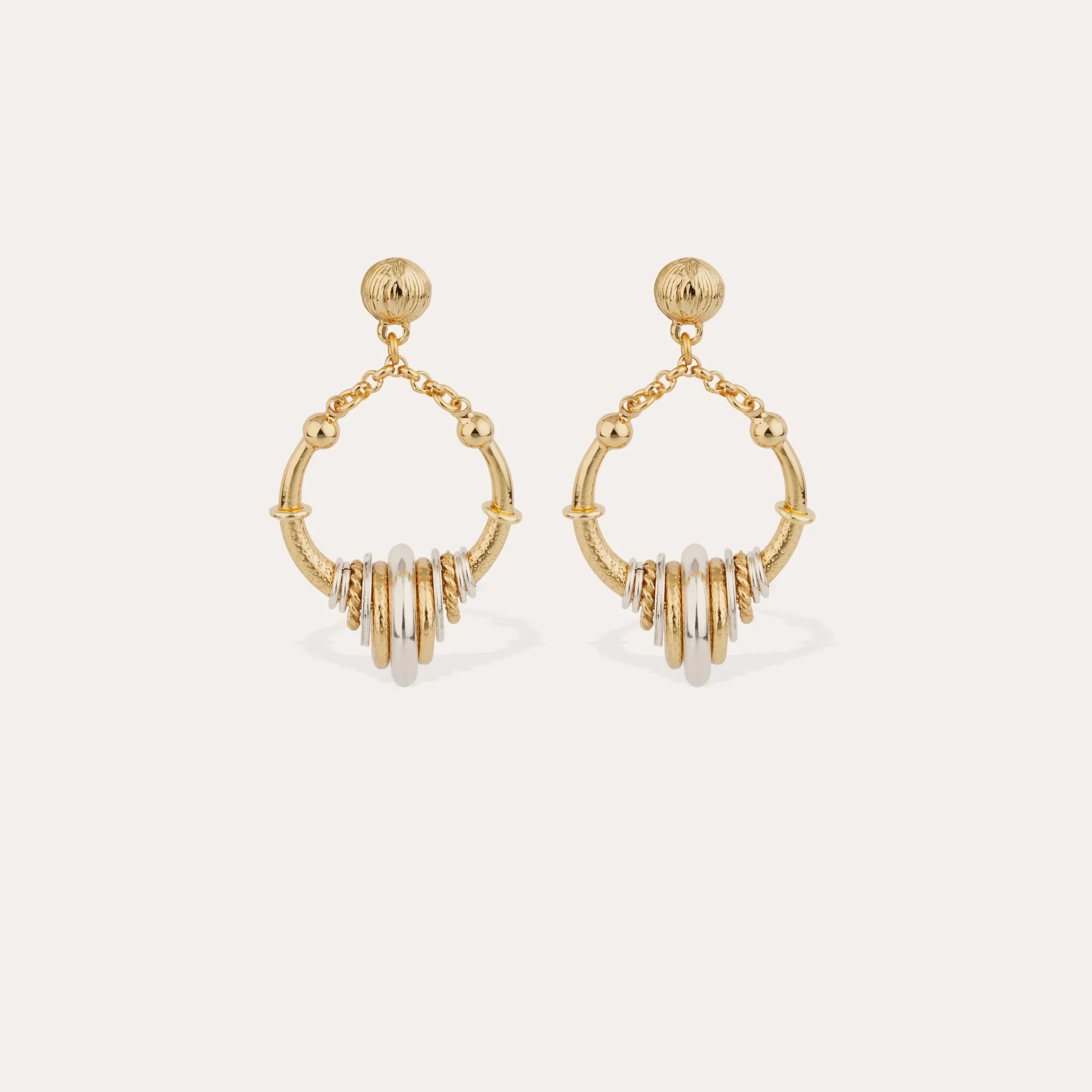 Boucles d'oreilles Maranzana mini bicolore