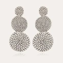 Boucles d'oreilles Onde Gourmette double