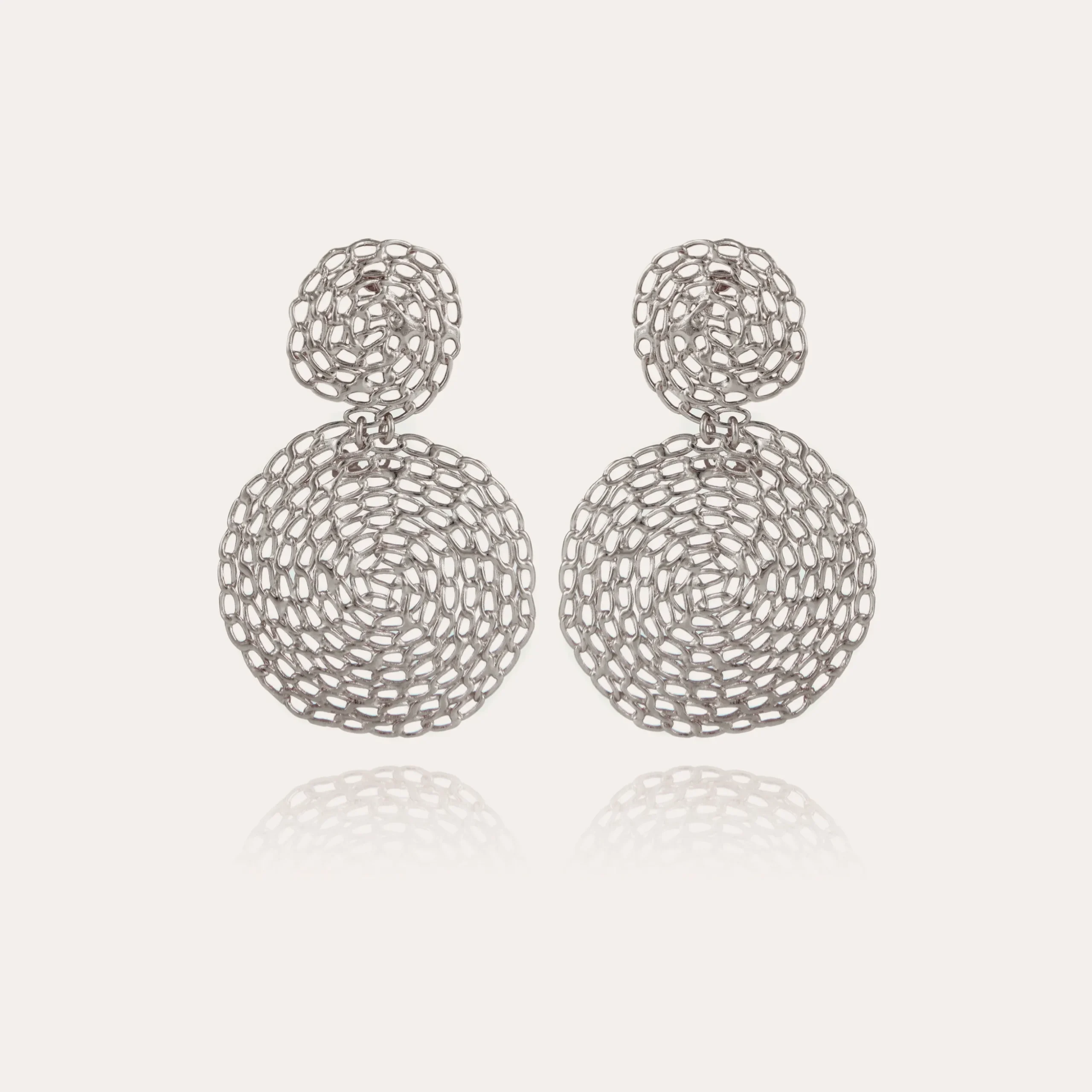 Boucles d'oreilles Onde Gourmette petit modèle