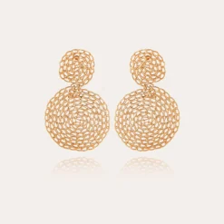 Boucles d'oreilles Onde Gourmette petit modèle