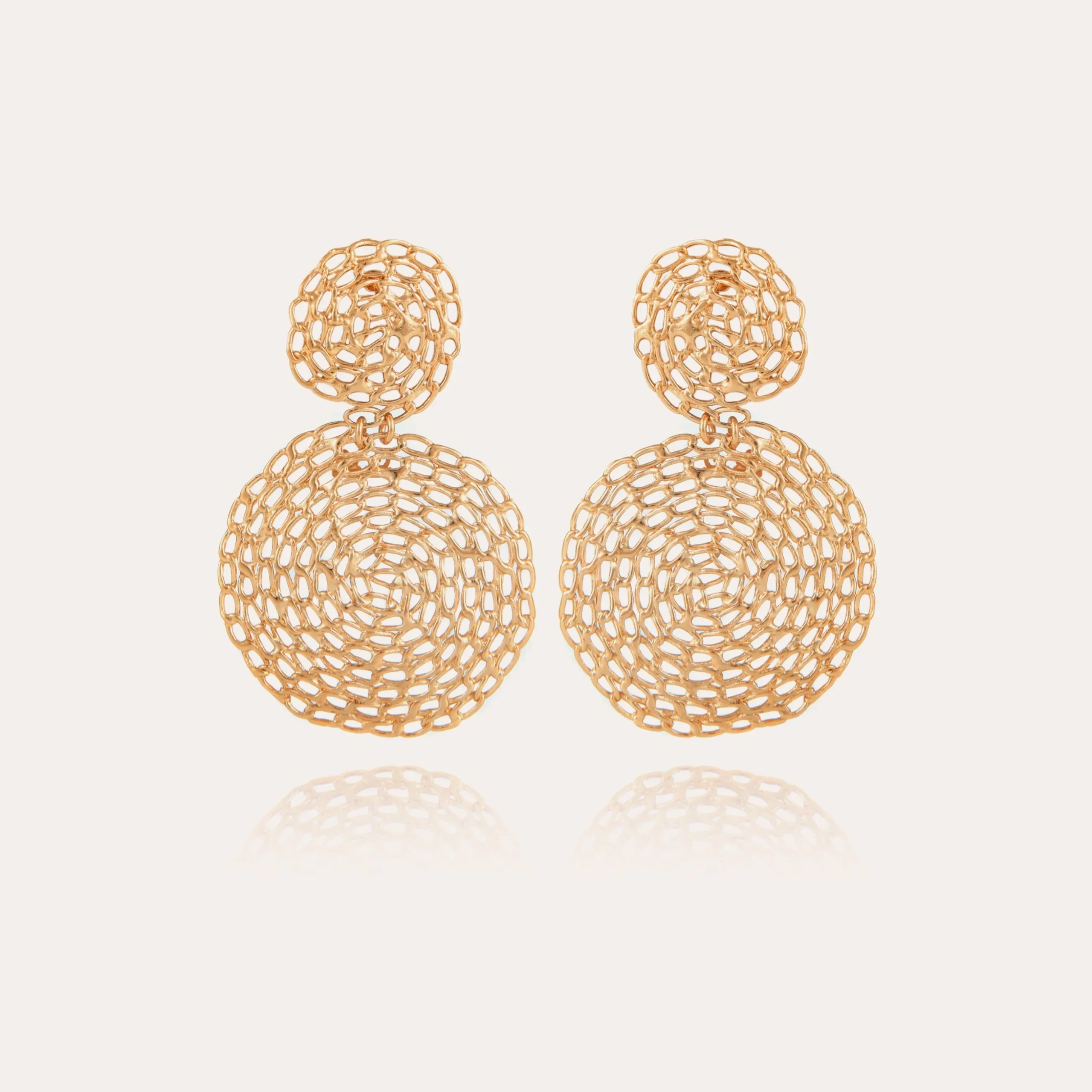 Boucles d'oreilles Onde Gourmette petit modèle