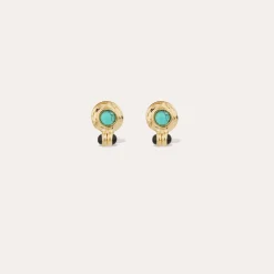 Boucles d'oreilles puces Amarante mini - Turquoise