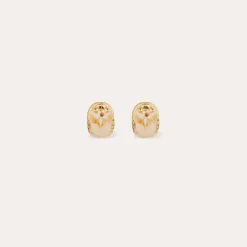 Boucles d'oreilles puce Scaramouche émail