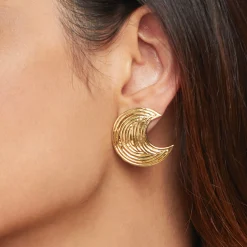 Boucles d'oreilles puces Luna Wave