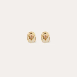 Boucles d'oreilles puces Scaramouche émail