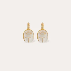 Boucles d'oreilles Scaramouche - Nacre blanche