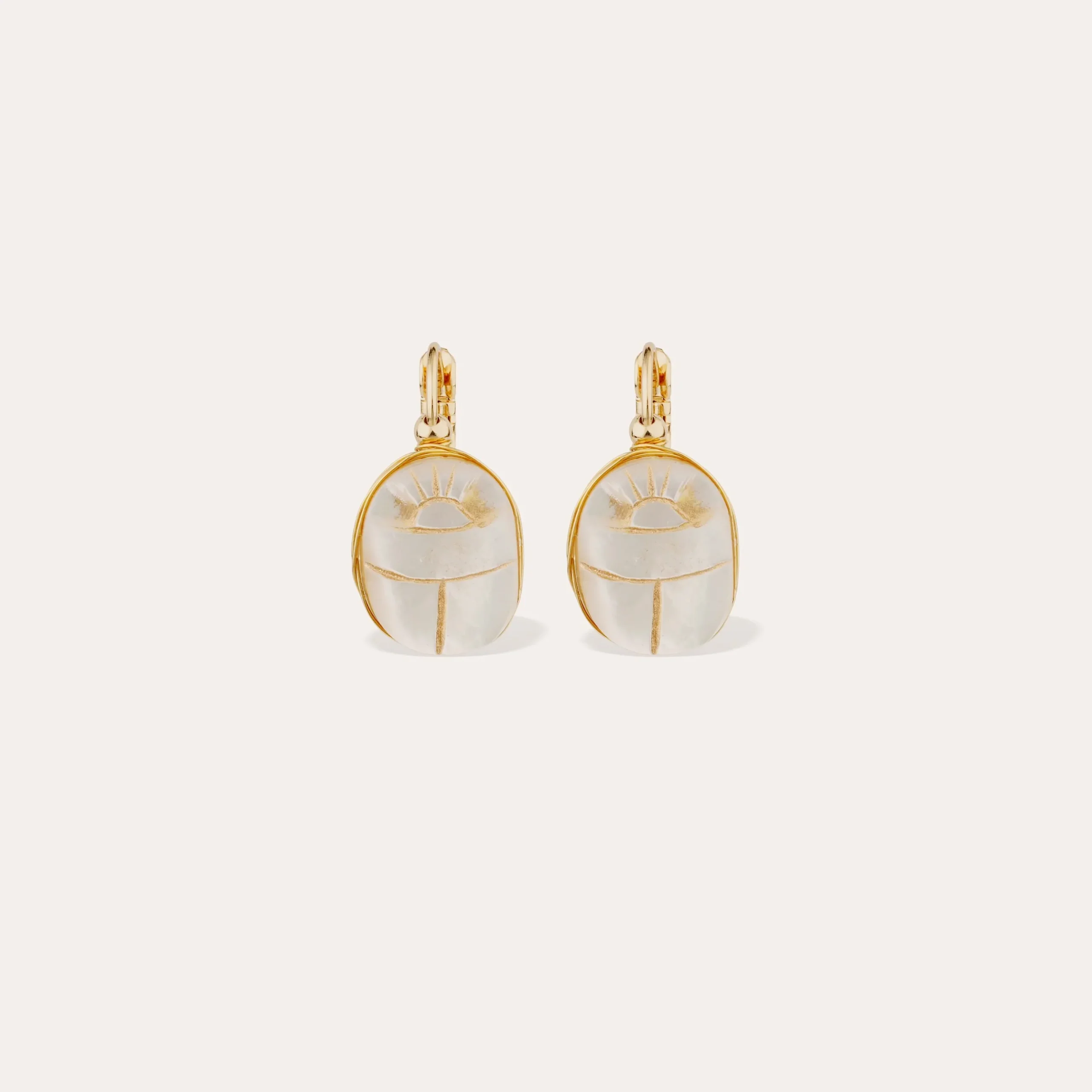 Boucles d'oreilles Scaramouche - Nacre blanche