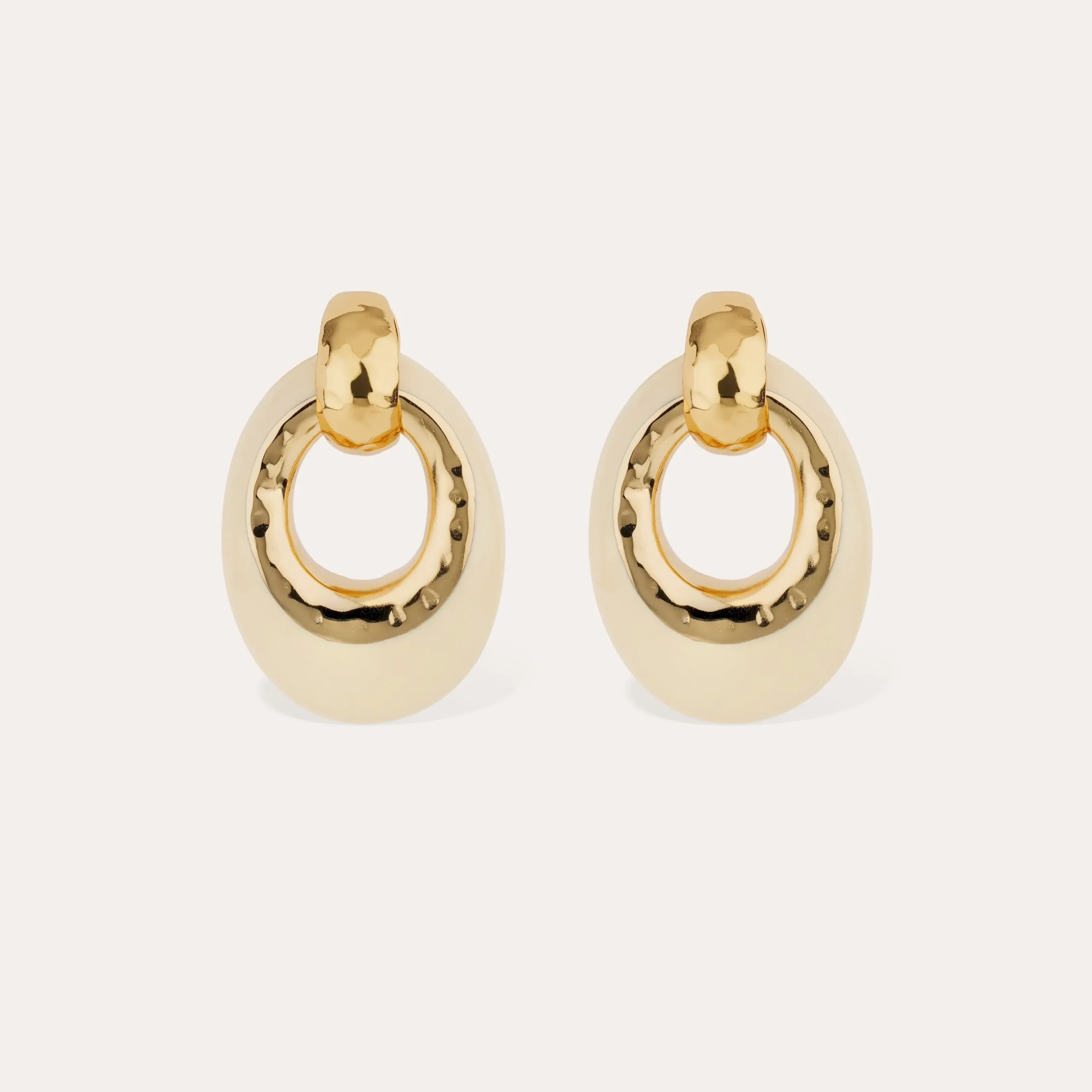 Boucles d'oreilles Selva petit modèle acétate - Ivoire