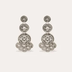 Boucles d'oreilles Sequin trois rangs