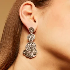 Boucles d'oreilles Sequin trois rangs