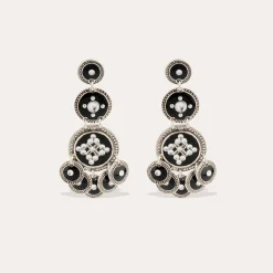 Boucles d'oreilles Sequin trois rangs