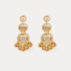 Boucles d'oreilles Sequin trois rangs