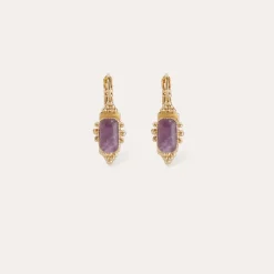 Boucles d'oreilles Serti Talisman - Améthyste