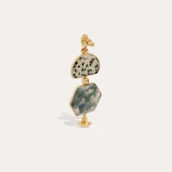 Boucles d'oreilles Silenza - Jaspe Dalmatien & Agate verte