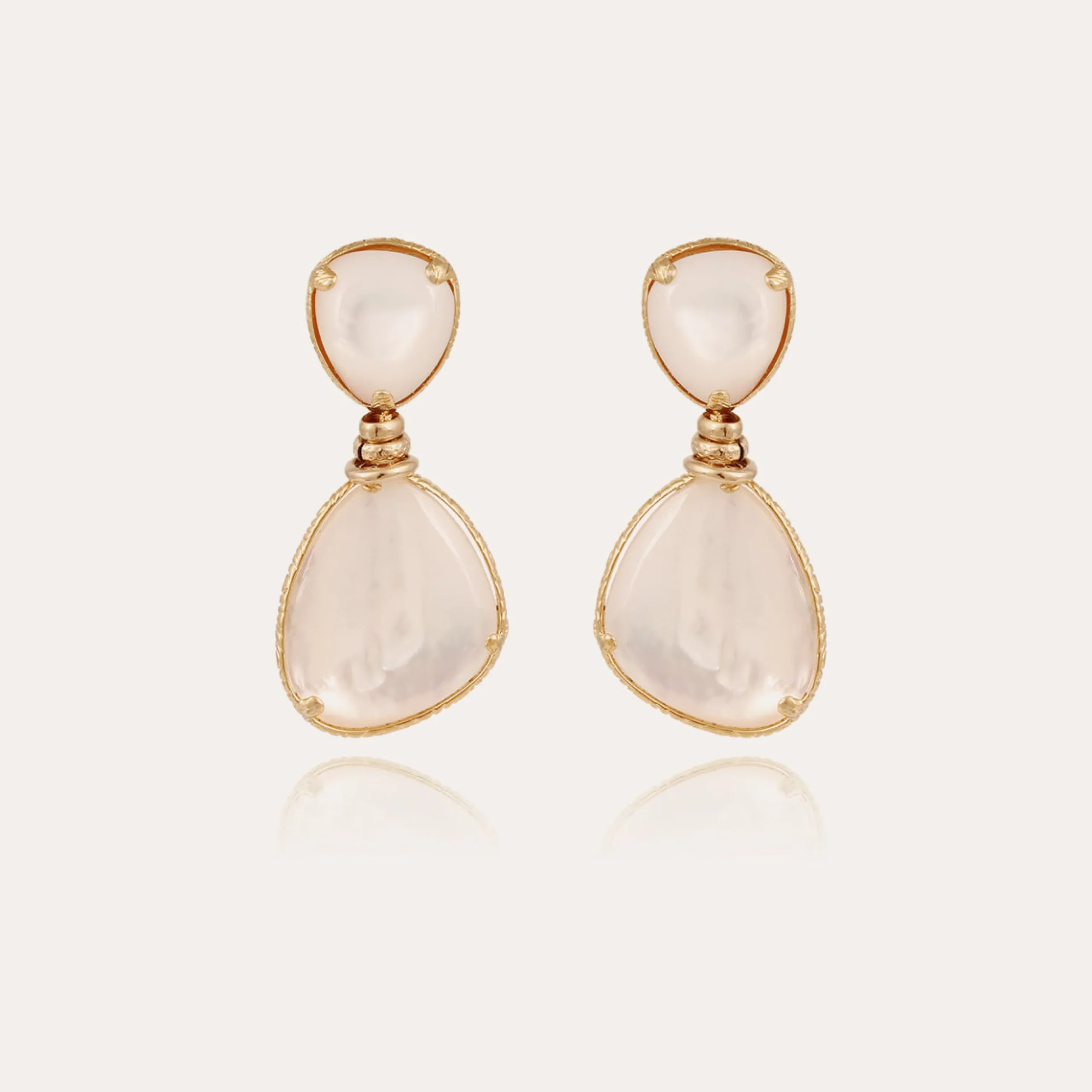 Boucles d'oreilles Silia - Nacre blanche