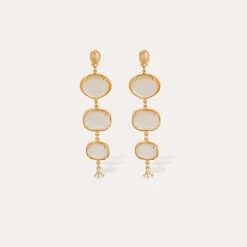 Boucles d'oreilles Silène nacre - Nacre blanche