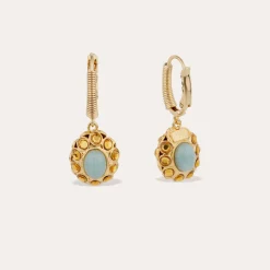 Boucles d'oreilles Tao Splash - Quartz Bleu
