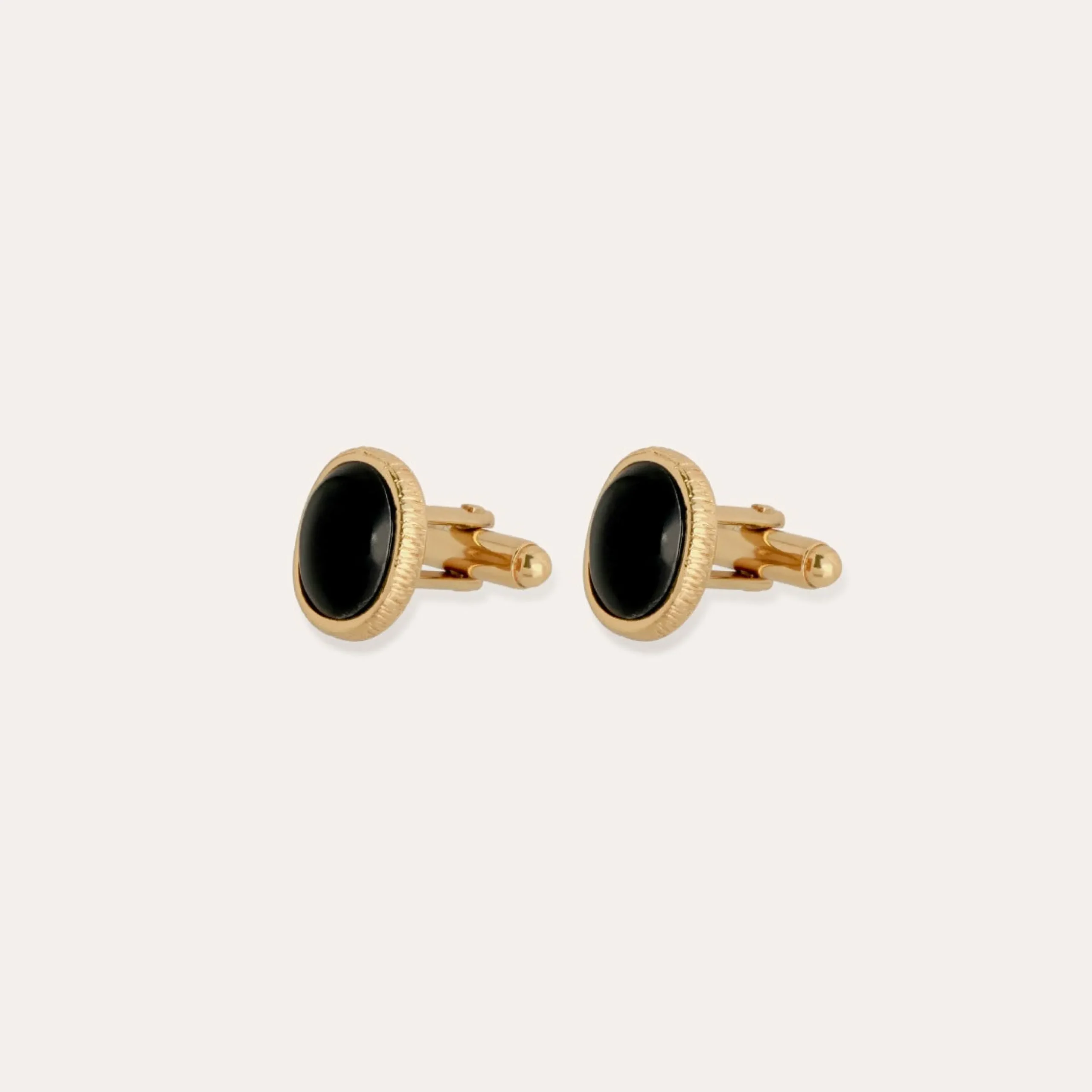 Boutons de manchette Ovo - Basalte noir