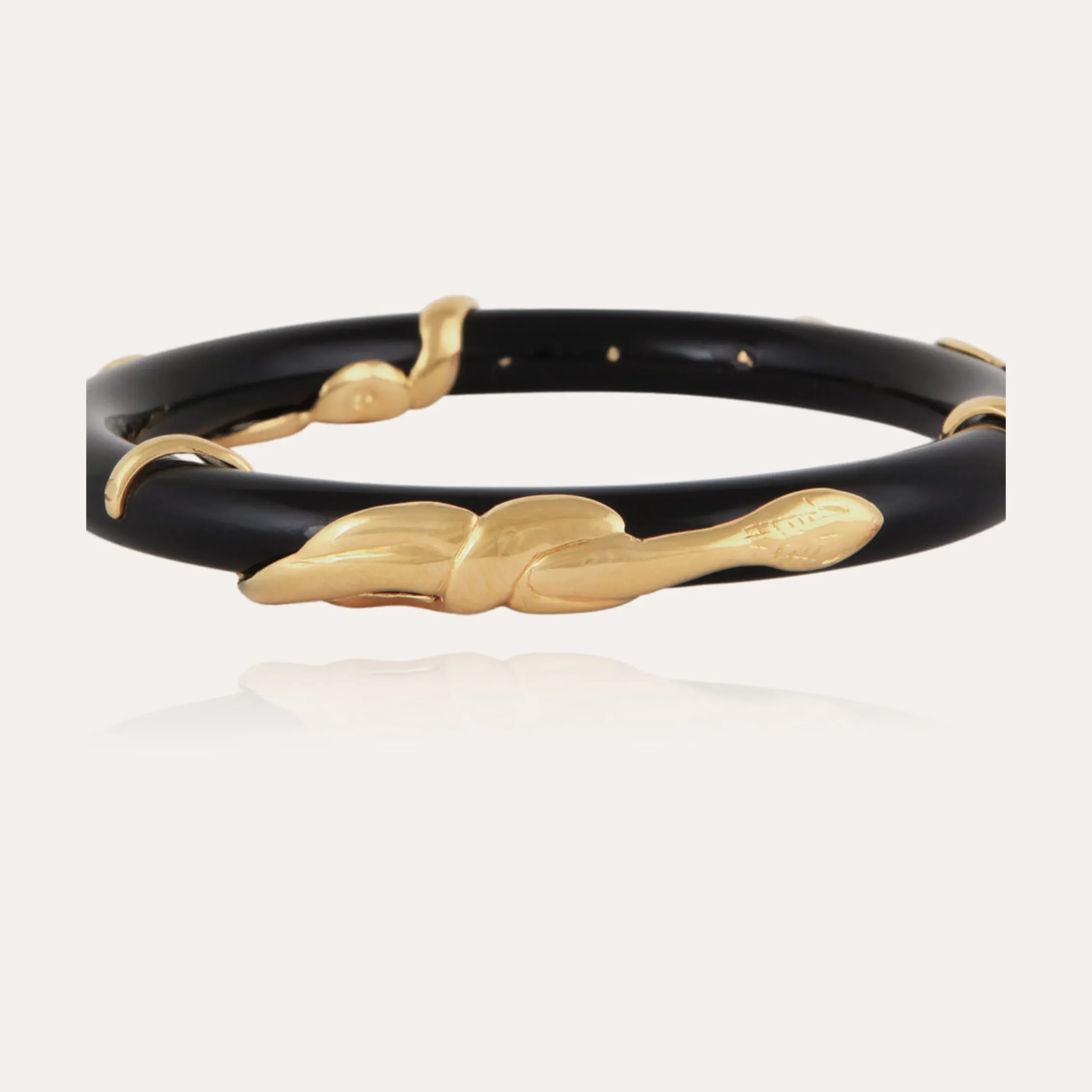 Bracelet Cobra jonc acétate - Noir