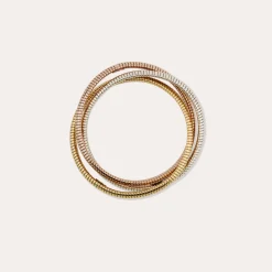 Bracelet Infinity trois rangs petit modèle bicolore