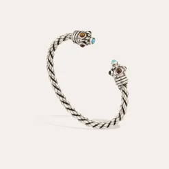 Bracelet jonc Amarante torsade - OEil de Tigre