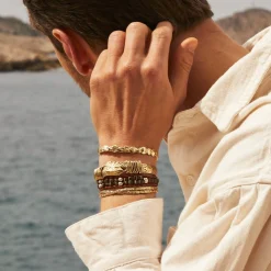Bracelet jonc Liane croisé grand modèle