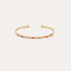 Bracelet Lyre jonc petit modèle - Améthyste & Labradorite