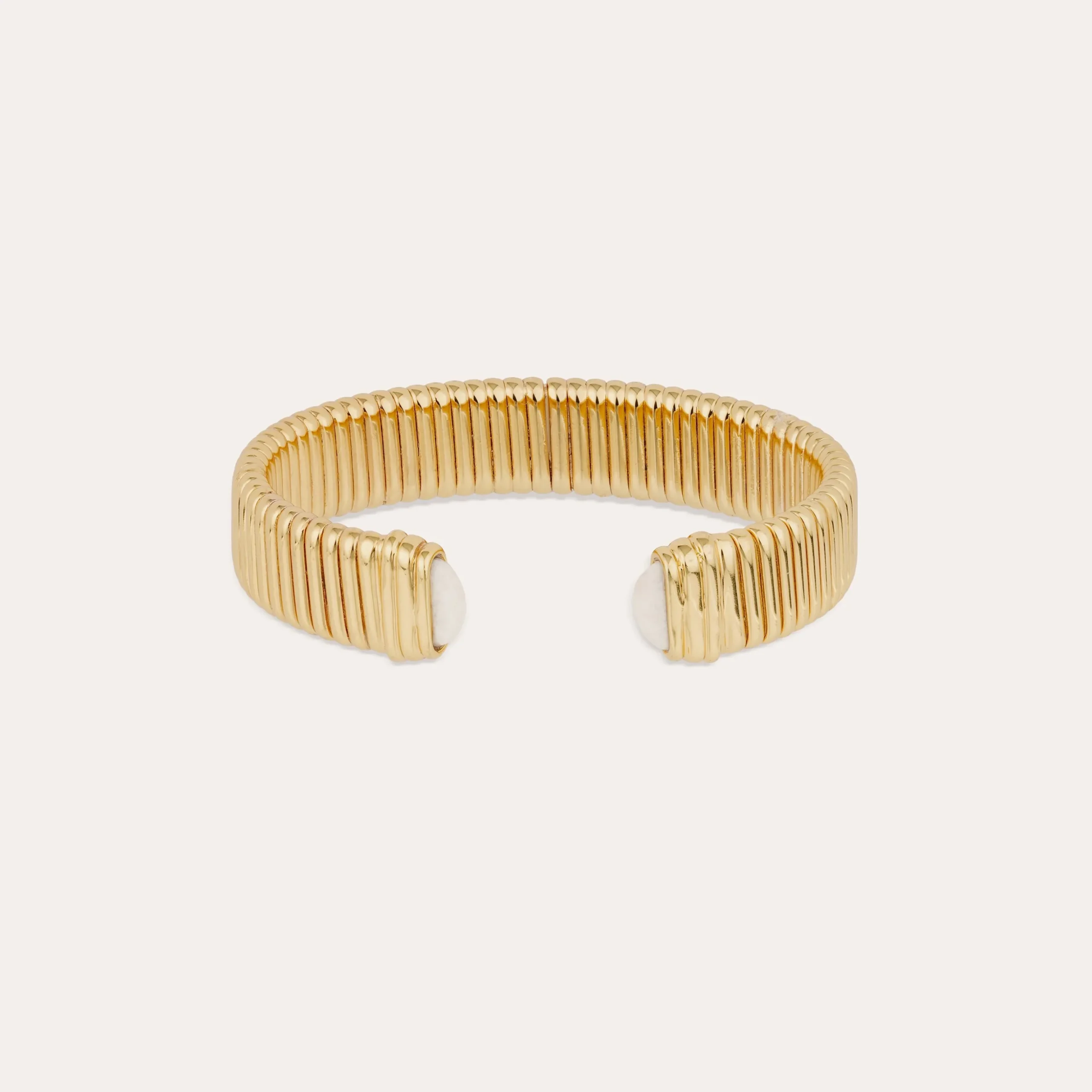 Bracelet Milos cabochons - Calcite Blanche