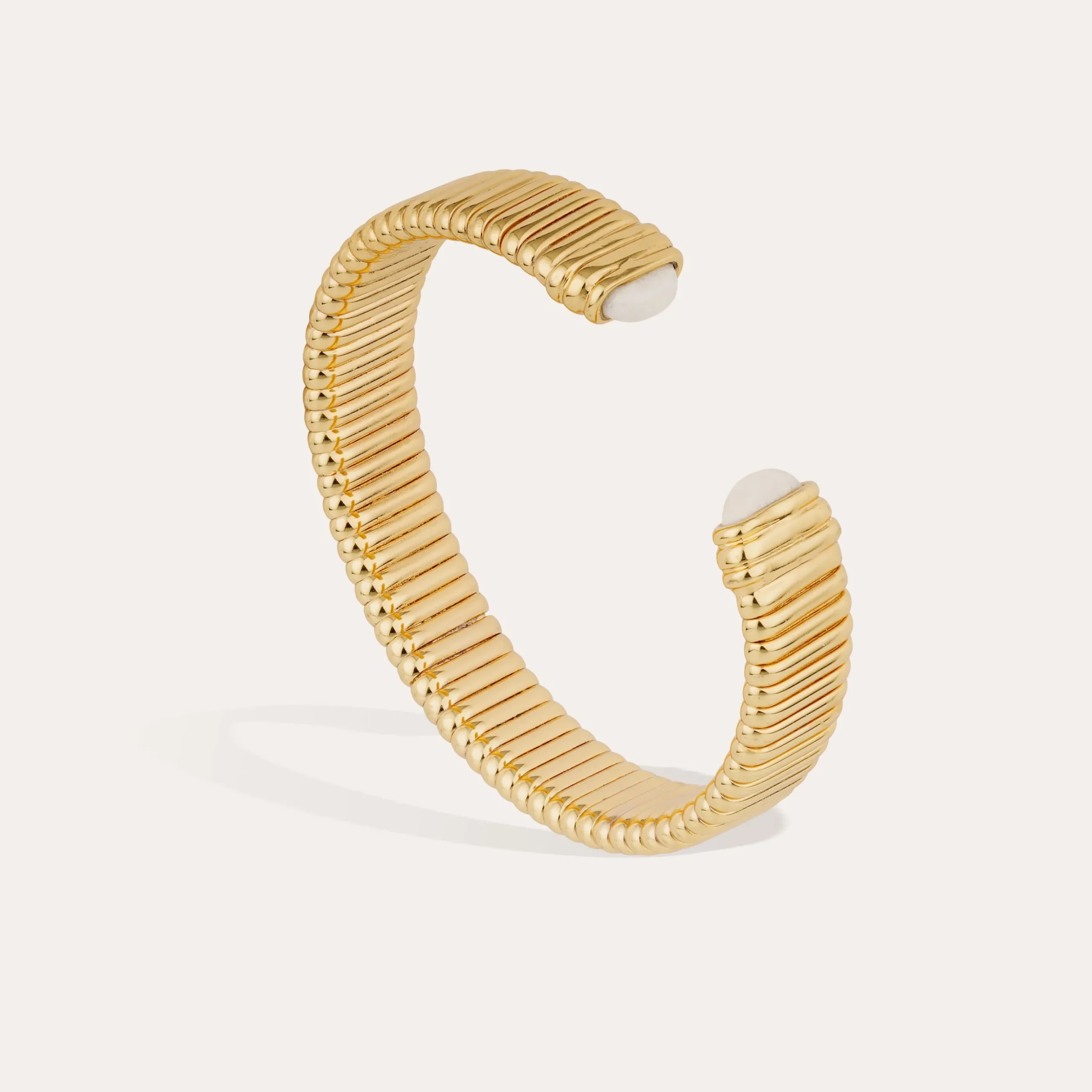 Bracelet Milos cabochons - Calcite Blanche