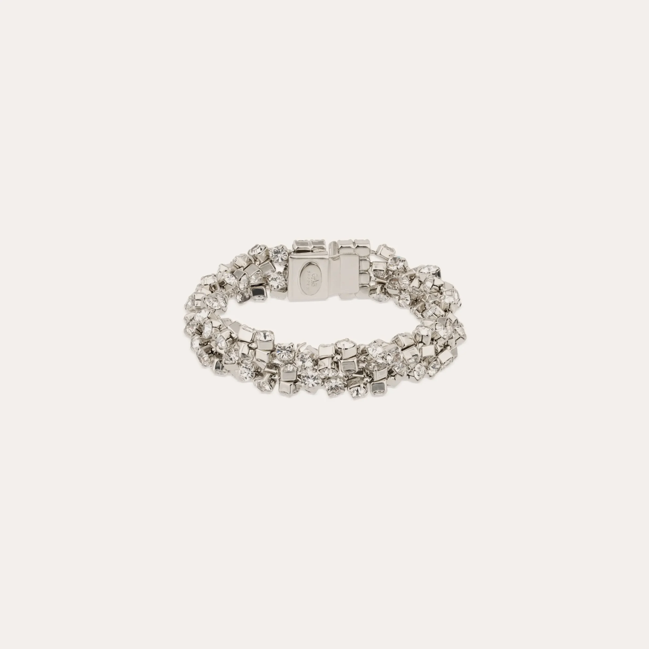 Bracelet Trevise double finition rhodium