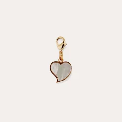 Charms pendant Mirage Coeur petit modèle - Nacre Blanche