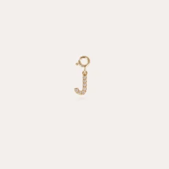 Charms pendentif lettre J strass