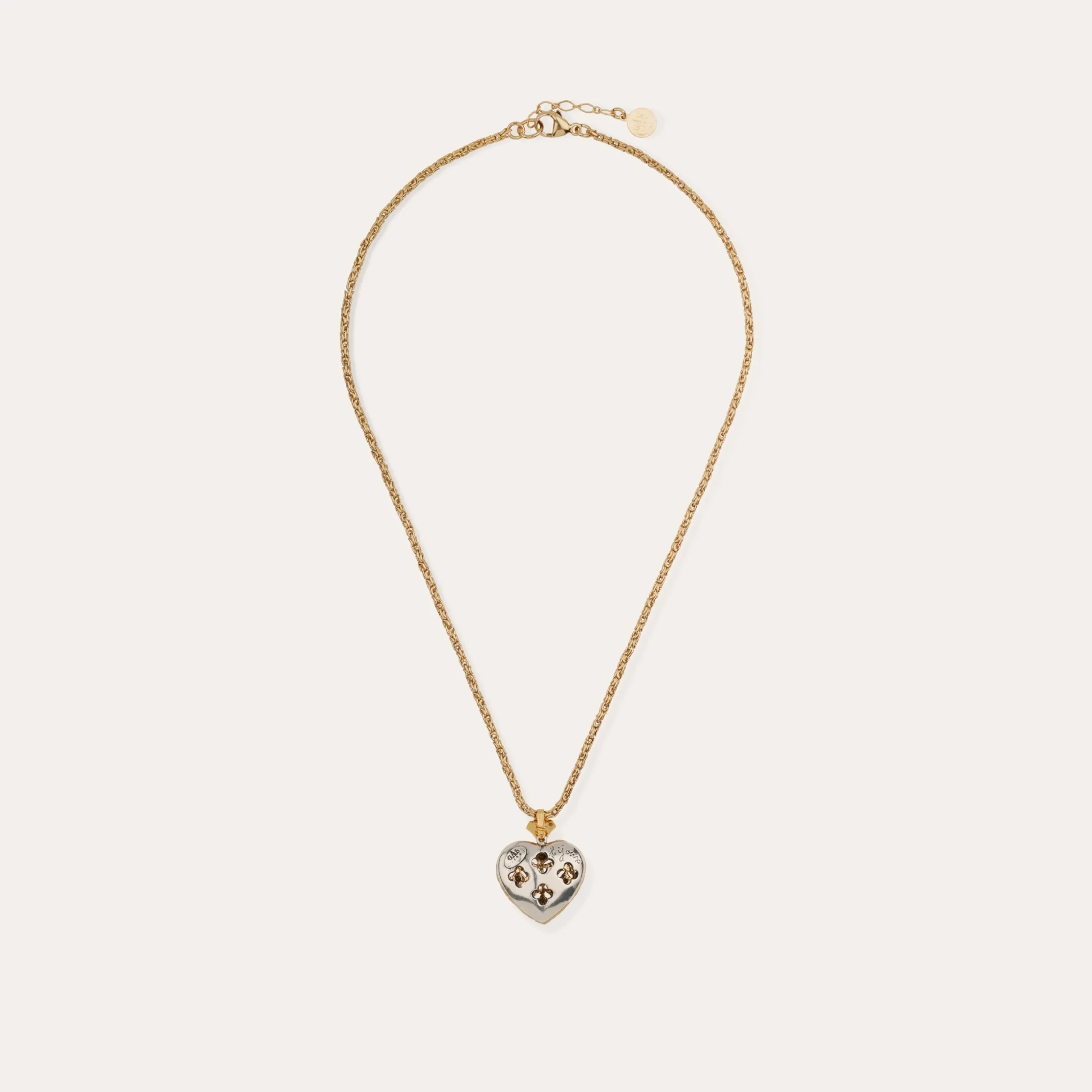 Collier Coracao petit modèle bicolore
